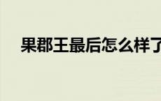 果郡王最后怎么样了（果郡王怎么死的）