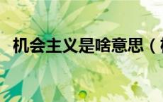 机会主义是啥意思（机会主义是什么意思）