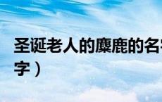 圣诞老人的麋鹿的名字（圣诞老人的驯鹿的名字）