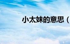 小太妹的意思（小太妹 啥意思）