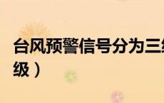 台风预警信号分为三级（台风警报可分为哪三级）