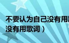 不要认为自己没有用歌词图片（不要认为自己没有用歌词）