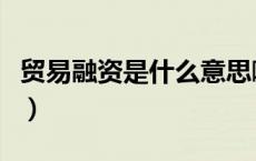 贸易融资是什么意思啊（贸易融资是什么意思）