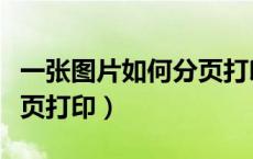一张图片如何分页打印两张（一张图片如何分页打印）