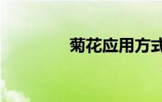 菊花应用方式（菊花插件）