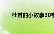 杜甫的小故事30字（杜甫的小故事）