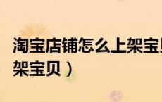 淘宝店铺怎么上架宝贝流量（淘宝店铺怎么上架宝贝）