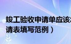 竣工验收申请单应该怎么写（工程竣工验收申请表填写范例）
