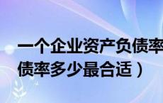 一个企业资产负债率多少合适?（企业资产负债率多少最合适）