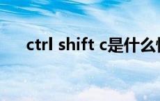 ctrl shift c是什么快捷键（ctrl shift）