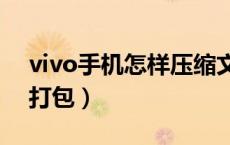 vivo手机怎样压缩文件打包（怎样压缩文件打包）