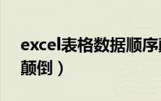 excel表格数据顺序颠倒（excel列数据顺序颠倒）