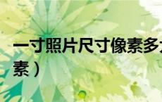一寸照片尺寸像素多大（一寸照片大小尺寸像素）