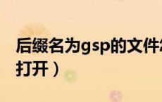 后缀名为gsp的文件怎么打开（gsp文件怎么打开）