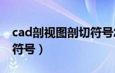 cad剖视图剖切符号怎么画（cad剖面图剖切符号）