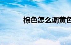 棕色怎么调黄色（棕色怎么调）