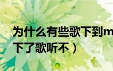 为什么有些歌下到mp3听不了（为什么mp3下了歌听不）