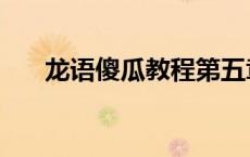 龙语傻瓜教程第五章（龙语傻瓜教程）