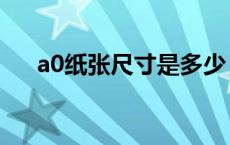 a0纸张尺寸是多少（a0纸张大小尺寸）