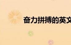 奋力拼搏的英文（拼搏的英文）