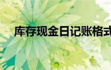 库存现金日记账格式（现金日记账格式）