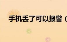 手机丢了可以报警（手机丢了报警管用）