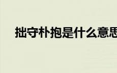 拙守朴抱是什么意思（抱朴守拙的意思）