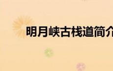 明月峡古栈道简介（明月峡古栈道）