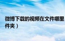 微博下载的视频在文件哪里（微博下载的视频在手机哪个文件夹）