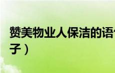 赞美物业人保洁的语句（形容物业保洁员的句子）
