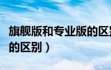 旗舰版和专业版的区别在哪（旗舰版和专业版的区别）