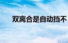 双离合是自动挡不（双离合是自动挡）
