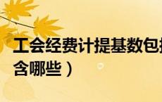 工会经费计提基数包括（工会经费计提基数包含哪些）
