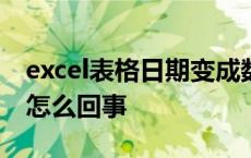 excel表格日期变成数字设置单元格格式不变怎么回事