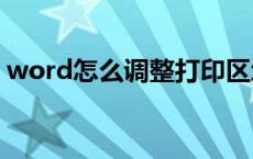word怎么调整打印区域但却不影响其它章节