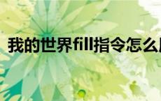 我的世界fill指令怎么用（我的世界fill指令）