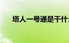 塔人一号通是干什么的（塔人一号通）