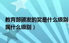 教育部颁发的奖是什么级别（中国教育学会颁发的获奖证书属什么级别）