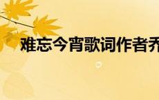 难忘今宵歌词作者乔羽（难忘今宵歌词）