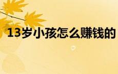 13岁小孩怎么赚钱的（13岁小孩怎么赚钱）