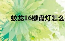 蛟龙16键盘灯怎么开（键盘灯怎么开）