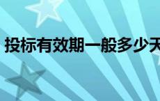 投标有效期一般多少天（投标有效期多少天）