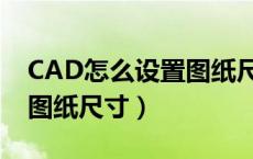 CAD怎么设置图纸尺寸（在CAD里如何增加图纸尺寸）