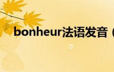 bonheur法语发音（bonjour法语发音）