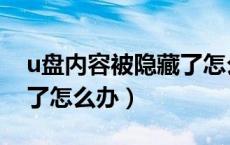 u盘内容被隐藏了怎么恢复（u盘内容被隐藏了怎么办）