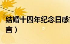 结婚十四年纪念日感言（十五年结婚纪念日感言）
