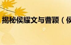 揭秘侯耀文与曹颖（侯耀文和曹颖纵欲过度）