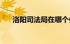 洛阳司法局在哪个位置（洛阳司法局）