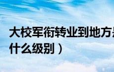 大校军衔转业到地方是什么级别（大校军衔是什么级别）