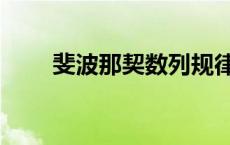 斐波那契数列规律（斐波那契数列）